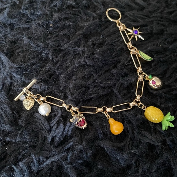Betsey Johnson Summer Fruit Edition With Leopard Pendant Bracelet NWT - Picture 9 of 13